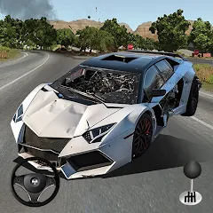 Взломанная Mega Car Crash Simulator (Мега Кар Краш Симулятор)  [МОД Бесконечные монеты] - последняя версия apk на Андроид