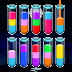 Взлом Water Sort Color Sorting games (Вотер Сорт Колор Сортинг гейм)  [МОД Unlimited Money] - стабильная версия apk на Андроид