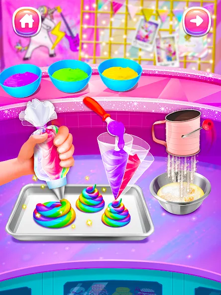 Girl Games: Unicorn Cooking  [МОД Бесконечные деньги] Screenshot 2