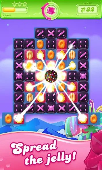 Candy Crush Jelly Saga (Кенди Краш Джелли Сага)  [МОД Menu] Screenshot 1