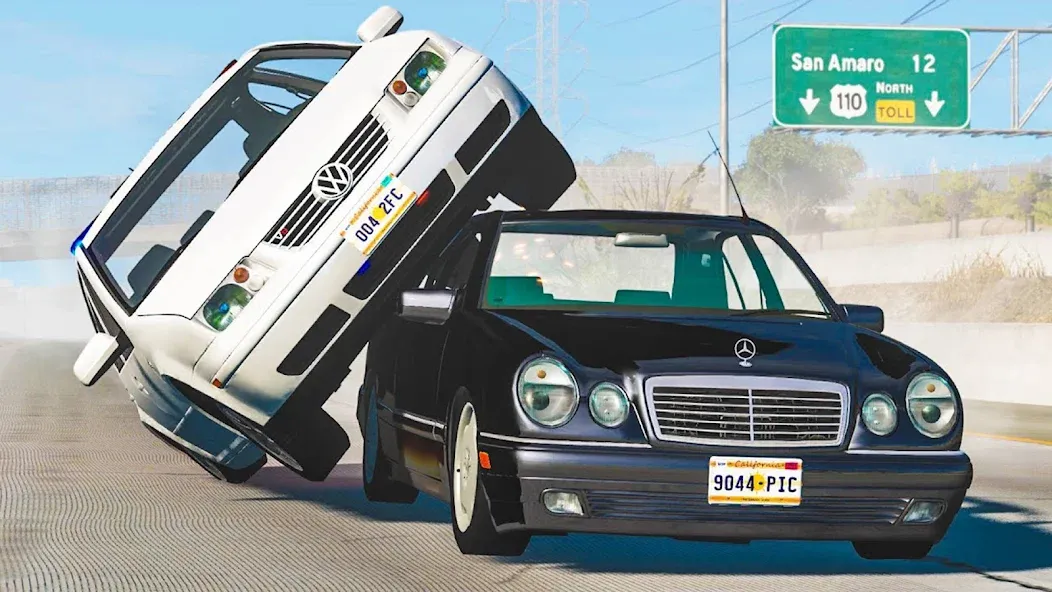 Realistic Car Crash Simulator (Реалистичный симулятор автокатастроф)  [МОД Menu] Screenshot 2