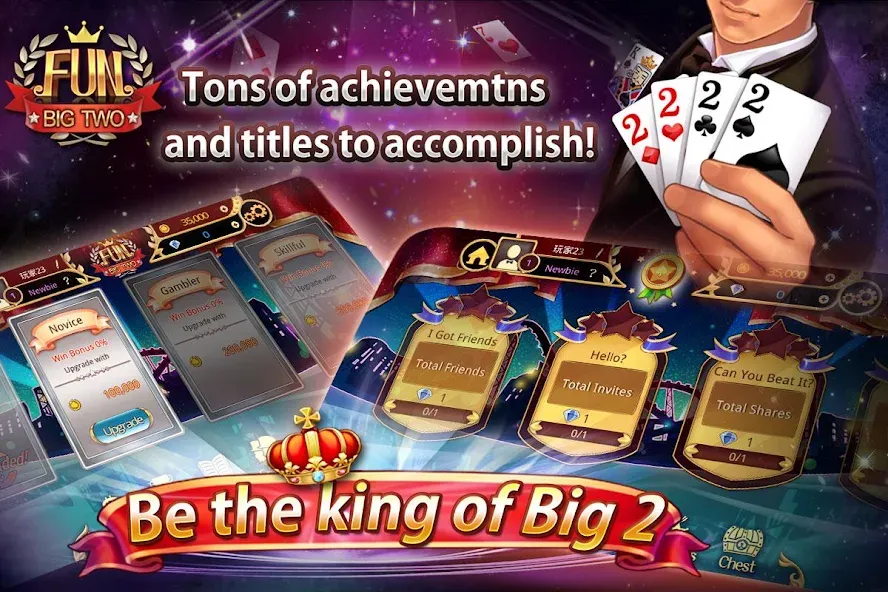 Fun Big 2 Taiwan: Card Craze (Фан Биг 2 Тайвань)  [МОД Меню] Screenshot 5