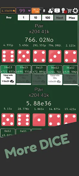 Idle Dice 2 (Айдл Дайс 2)  [МОД Много монет] Screenshot 1