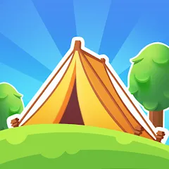 Взломанная Campsite Craze: Puzzle Merge (Кемпинговая Лихорадка)  [МОД Unlimited Money] - полная версия apk на Андроид