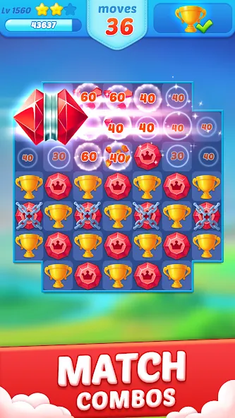 Jewel Crush™ - Match 3 Legend  [МОД Unlocked] Screenshot 2