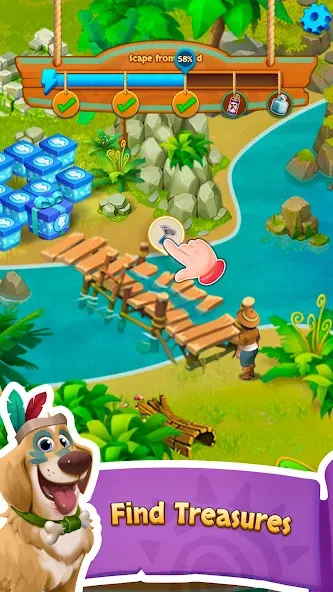 Island Adventure Jungle  Blast (Марбл Пазл)  [МОД Menu] Screenshot 3