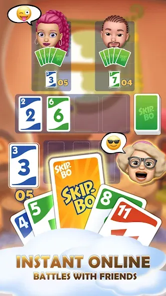 Skip-Bo (кип)  [МОД Бесконечные монеты] Screenshot 2