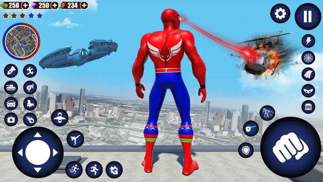 Flying Superhero Robot Games (Флайинг Супергерой Робот Игры)  [МОД Menu] Screenshot 3