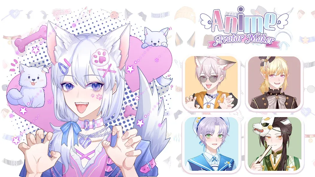 Anime Avatar Maker Creator (Аниме Аватар Мейкер Креейтор)  [МОД Mega Pack] Screenshot 1