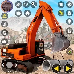 Скачать взлом Construction Excavator Game 3D  [МОД Menu] - стабильная версия apk на Андроид