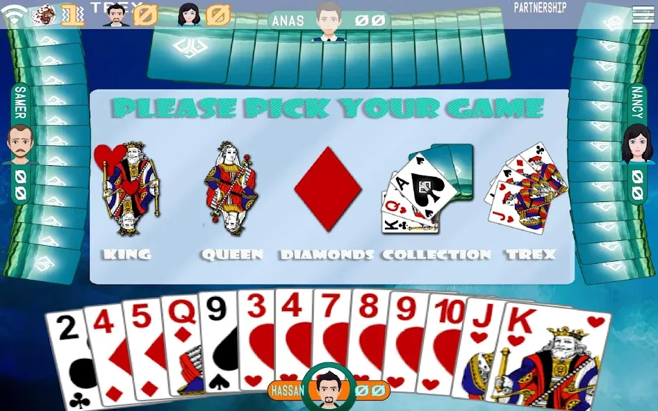 Golden Card Games Tarneeb Trix (Голден Кард Геймс Тарниб Трикс)  [МОД Много монет] Screenshot 3