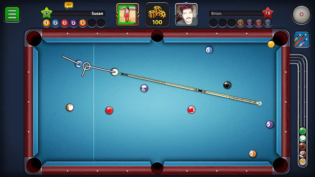 8 Ball Pool (Шаровый Бильярд)  [МОД Бесконечные деньги] Screenshot 1