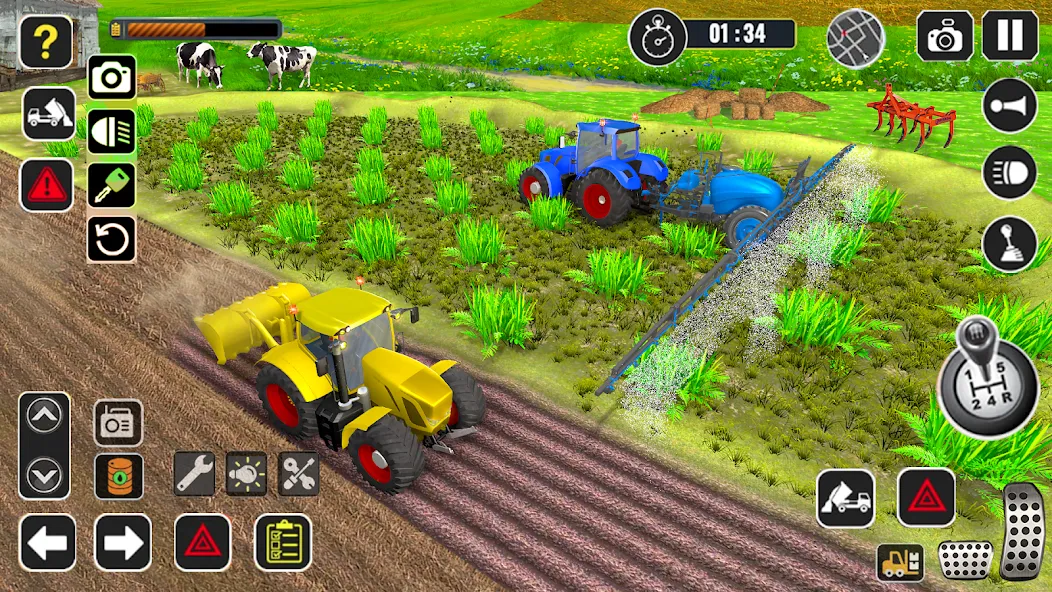 Tractor Farming Game Harvester  [МОД Много денег] Screenshot 2