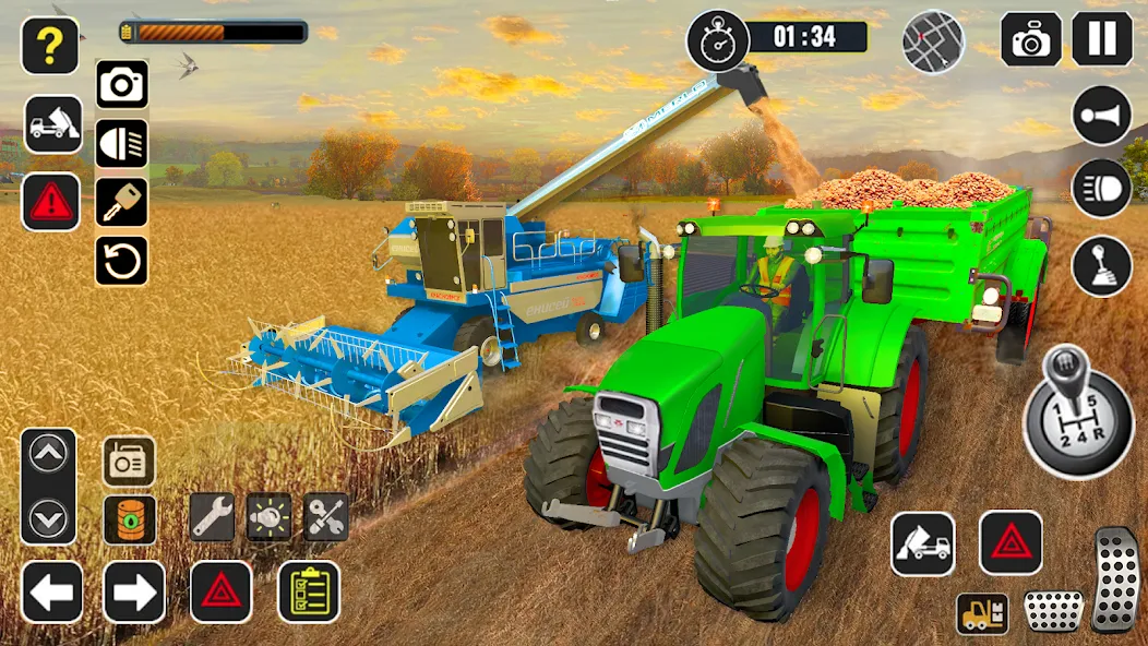 Tractor Farming Game Harvester  [МОД Много денег] Screenshot 4