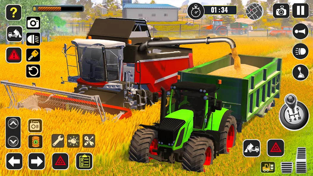 Tractor Farming Game Harvester  [МОД Много денег] Screenshot 5