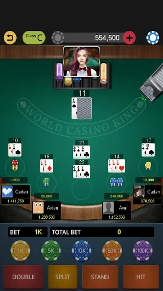 World Blackjack King  [МОД Бесконечные монеты] Screenshot 3