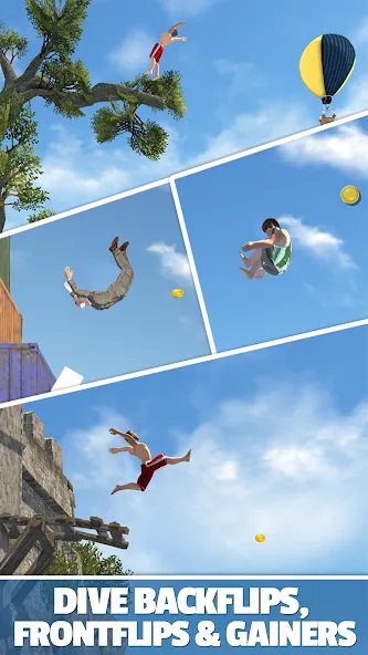 Flip Diving (Флип дайвинг)  [МОД Много монет] Screenshot 2