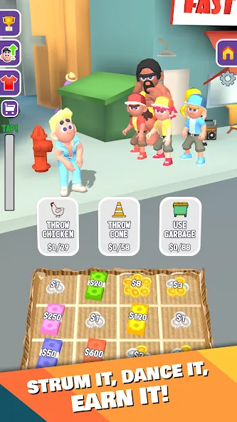 Street Life: Merge Tap Clicker (Беггинг Лайф)  [МОД Unlocked] Screenshot 4