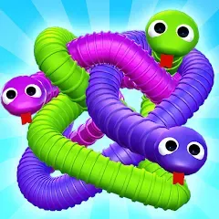 Взломанная Tangled Snakes Puzzle Game (Танглед Снейк 3Д)  [МОД Много монет] - последняя версия apk на Андроид