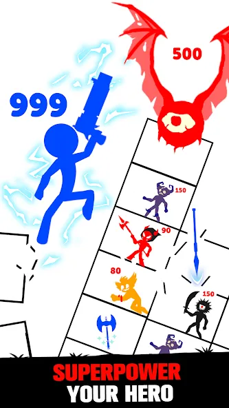 Stick Fight: Endless Battle (Стик Файт)  [МОД Бесконечные деньги] Screenshot 3