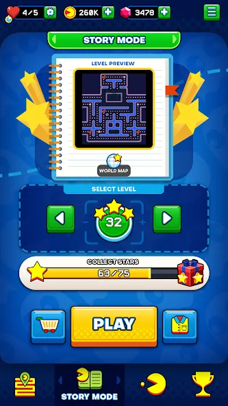 PAC-MAN (ПАК)  [МОД Бесконечные монеты] Screenshot 3