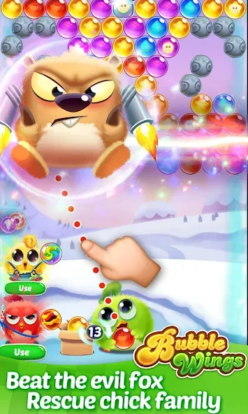 Bubble Wings: bubble shooter (Бабл Вингс)  [МОД Все открыто] Screenshot 2