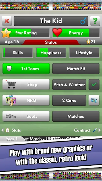 New Star Soccer (Нью Стар Соккер)  [МОД Бесконечные деньги] Screenshot 2