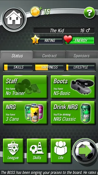 New Star Soccer (Нью Стар Соккер)  [МОД Бесконечные деньги] Screenshot 4