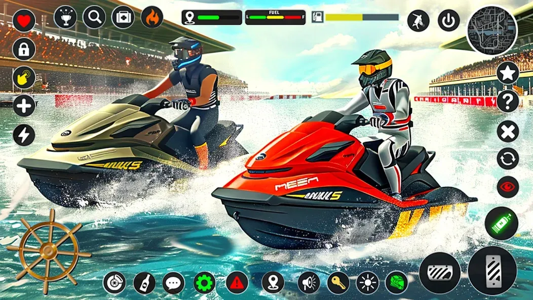 Jetski Boat Racing: Boat Games (Джетски Гонки на лодках)  [МОД Меню] Screenshot 3