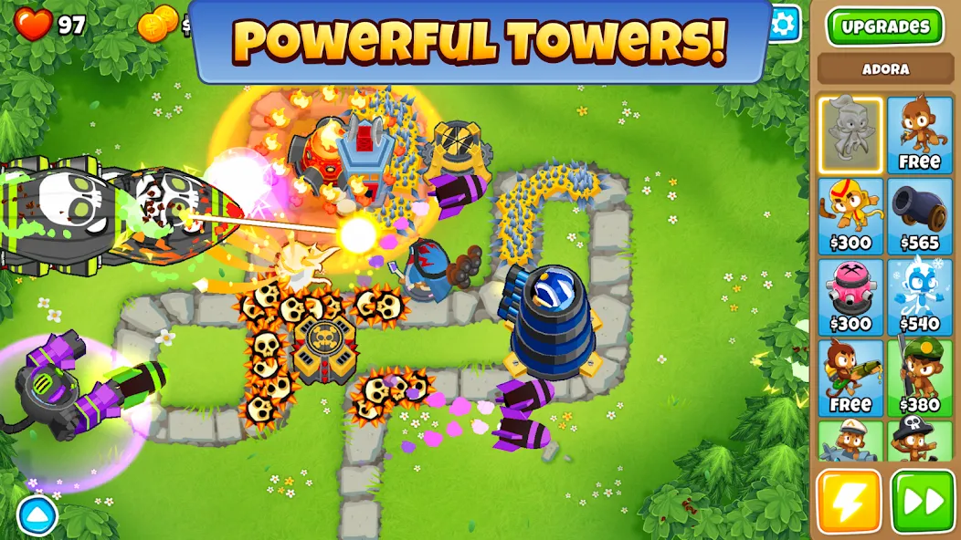 Bloons TD 6 (Блунс ТД 6)  [МОД Бесконечные монеты] Screenshot 2