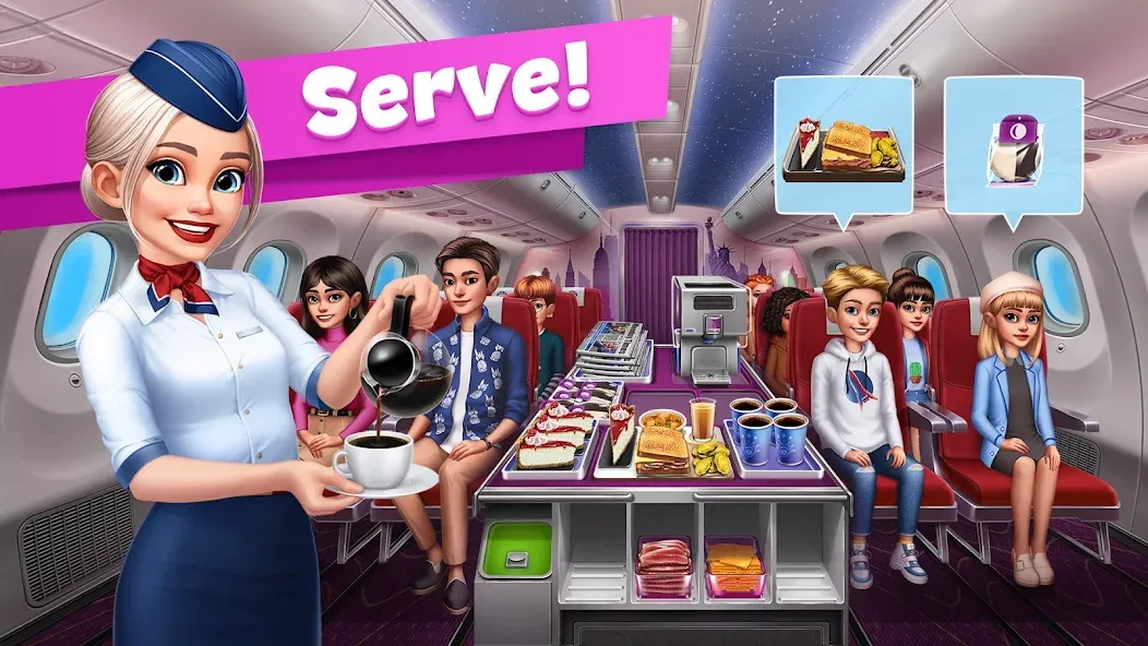 Airplane Chefs - Cooking Game (Эйрплейн Чефз)  [МОД Много денег] Screenshot 3