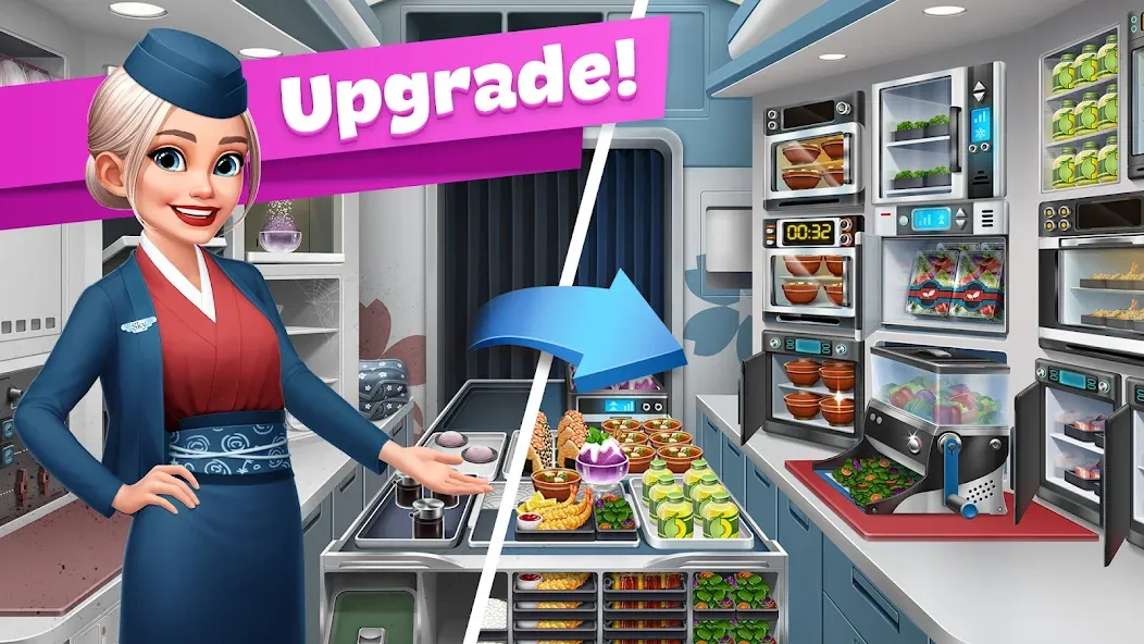 Airplane Chefs - Cooking Game (Эйрплейн Чефз)  [МОД Много денег] Screenshot 4