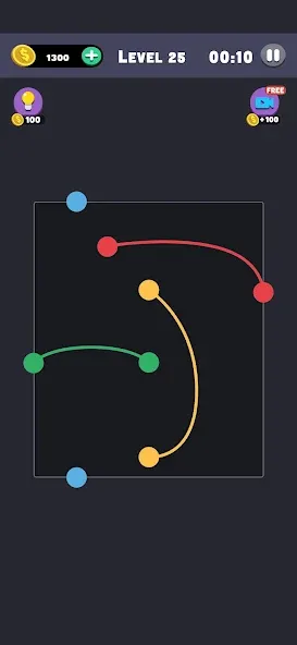 Same Color: Connect Two Dots (Сейм Колор Дот)  [МОД Бесконечные деньги] Screenshot 2