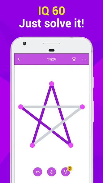 1LINE –One Line with One Touch (ЛАЙН)  [МОД Меню] Screenshot 1