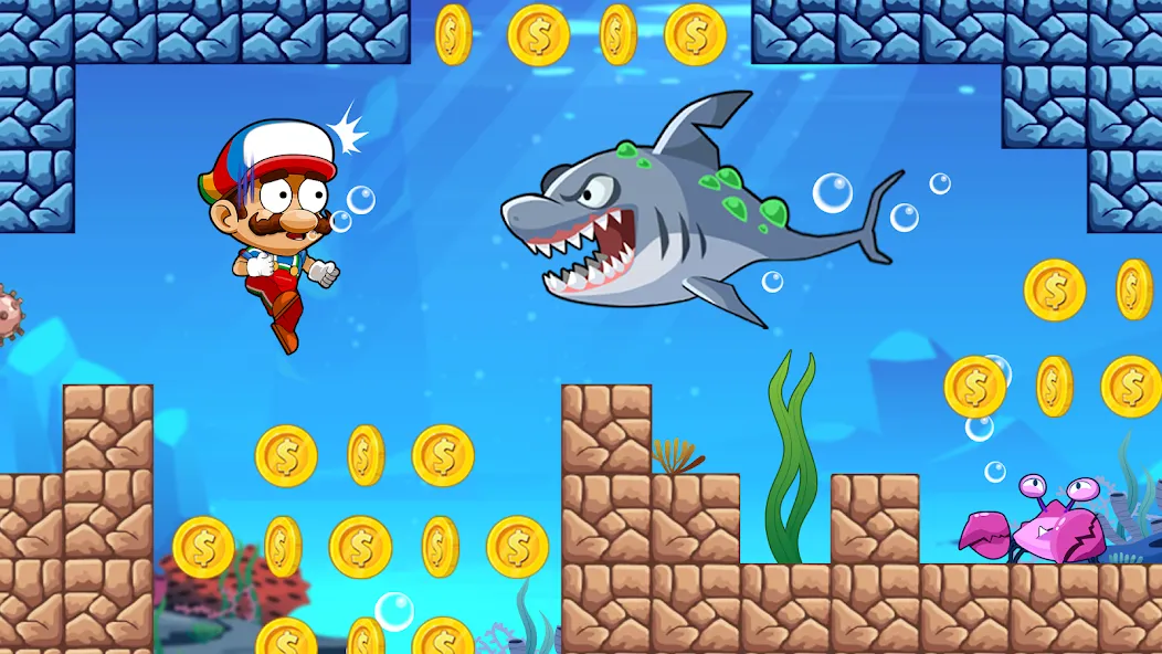 Super Bean Bros: Running Games (Супер Бин Приключение)  [МОД Unlimited Money] Screenshot 2