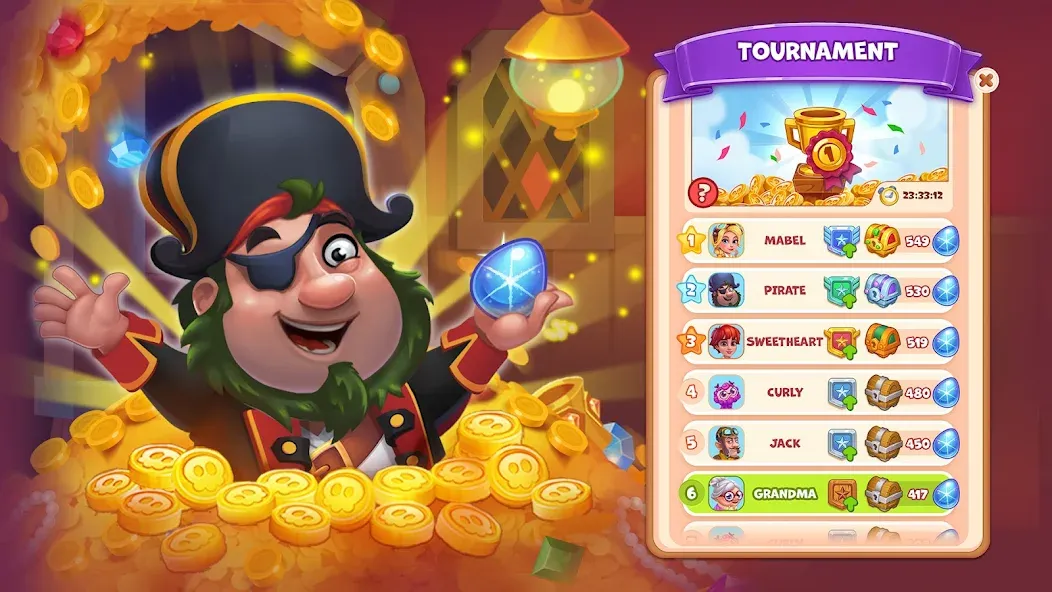 Pirate Treasures: Jewel & Gems  [МОД Бесконечные монеты] Screenshot 2