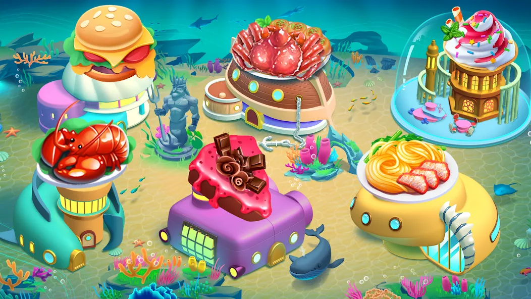 Cooking Aquarium - A Star Chef (Кукинг Аквариум)  [МОД Много монет] Screenshot 1