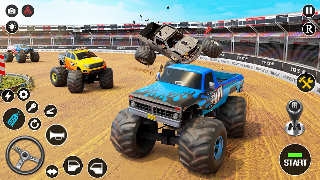 Fearless US Monster Truck Game (Фирлесс ЮЭС Монстер Трак Гейм)  [МОД Бесконечные монеты] Screenshot 1