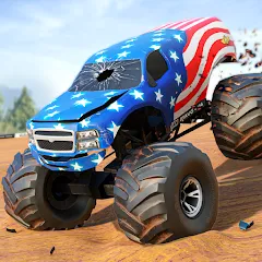 Скачать взломанную Fearless US Monster Truck Game (Фирлесс ЮЭС Монстер Трак Гейм)  [МОД Бесконечные монеты] - последняя версия apk на Андроид