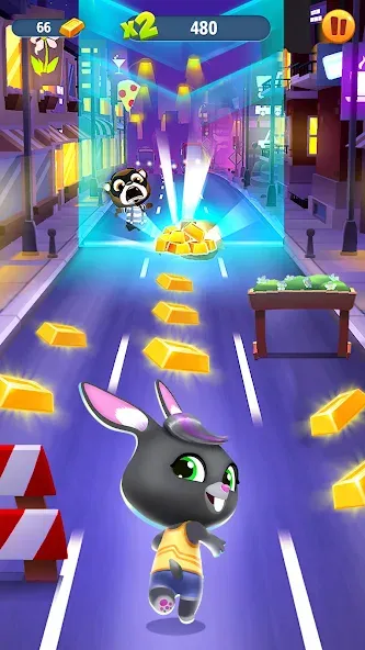 Talking Tom Gold Run  [МОД Много монет] Screenshot 3