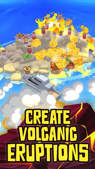 Volcano Island - Sim Game (Вулканический остров)  [МОД Menu] Screenshot 1