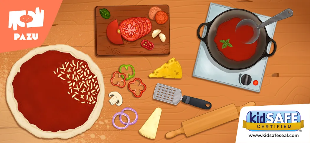 Pizza maker cooking games  [МОД Бесконечные монеты] Screenshot 1