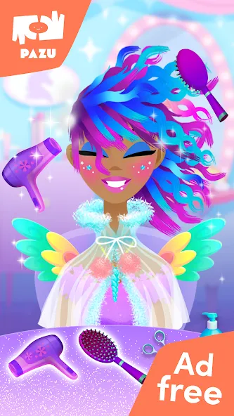 Girls Hair Salon Unicorn  [МОД Бесконечные деньги] Screenshot 2