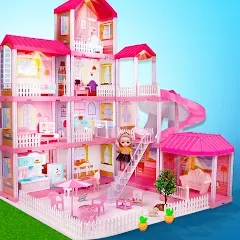 Взлом Girl Doll House Design Games (Дизайнерские игры для девочек Домик для кукол)  [МОД Unlimited Money] - стабильная версия apk на Андроид