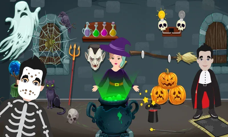 Pretend Play Halloween Party (Претендуй на Хэллоуинскую вечеринку)  [МОД Unlocked] Screenshot 1