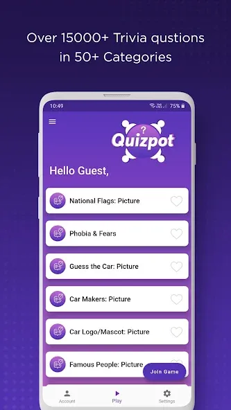 QuizPot: Group GK Quiz Trivia (КвизПот)  [МОД Menu] Screenshot 2