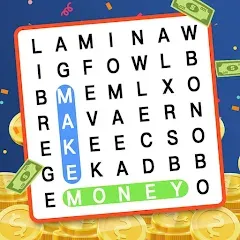 Скачать взломанную Make Money: Word Search (Мейк Мани)  [МОД Много монет] - последняя версия apk на Андроид