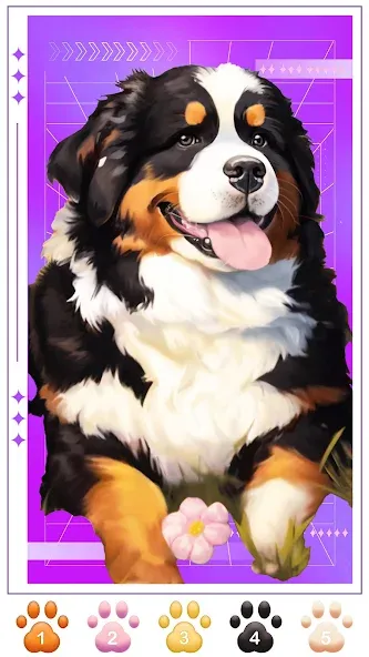 Dog Coloring, Color by number  [МОД Много денег] Screenshot 2