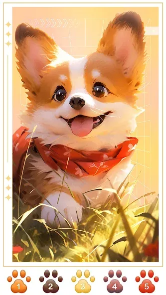 Dog Coloring, Color by number  [МОД Много денег] Screenshot 4