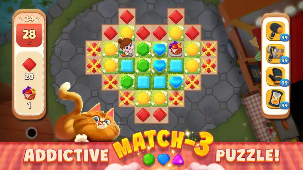 Delish Match : Match3 & Design (Делиш Матч)  [МОД Menu] Screenshot 1